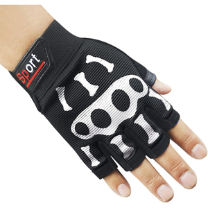 Gants de vélo demi-doigts pour homme et femme, gants en cuir pour vélo d'extérieur d'été, antidérapants, respirants pour le sport, le ski, la pêche, décontractés - Product Image 2