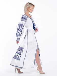 ชุดเดรสยาวยูเครนปักลายสำหรับผู้หญิง,ชุดเดรสแขนยาวเอวสไตล์ยูเครนสำหรับวันหยุดกระโปรงยาว - Product Image 3