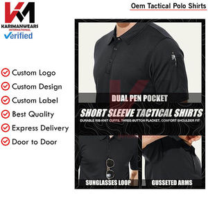 Polo pour hommes Paintball Shirt Quick Dry Performance Short Sleeve Tactical Polo T-Shirt Pique Jersey Golf Outdoor Sports Training - Product Image 2