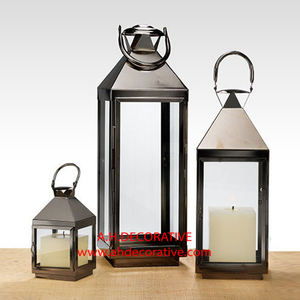 Lot de 2 lanternes à bougie T Light en cuivre classique pour décor à la maison avec poignée pour la décoration de Noël bougeoir fait main - Product Image 6
