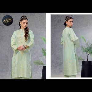 Ssumaira's Present Saphron's Prêt-à-porter Formelle Kurti Collection Jacquard Matériel Pakistanais Salwar Kameez Robes pour les Fêtes - Product Image 4