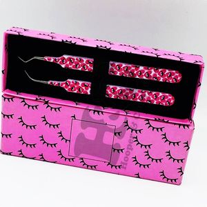 Pinzas Profesionales para Pestañas de Acero Inoxidable, Diseño de Caja Duradera con Logotipo de Visón, para Pinzas de Pestañas - Product Image 3