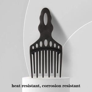 Peine Afro Pik de plástico negro africano superventas con logotipo - Product Image 2