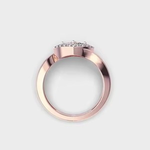 East West Shaped 1.50 Carat round Cut Lab Grown Diamond <b>Ring</b> 14K Solid Gold Romantic Engagement and Wedding <b>Ring</b> for Women - Product Image 2