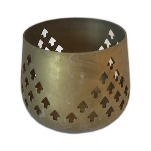 Portavelas elegante Forma redonda Decorativo Portavelas de metal elegante Soporte votivo de metal Diferentes tamaños Diseñador hecho a mano - Product Image 1