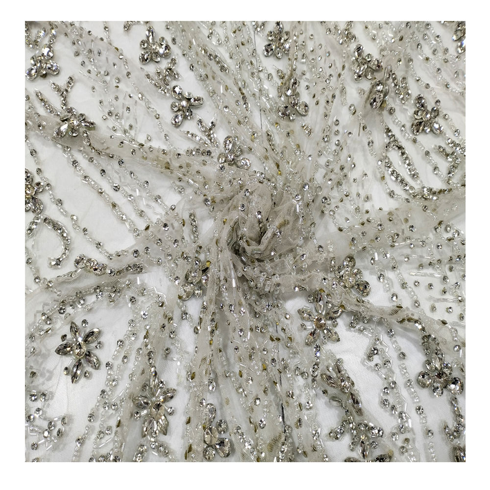 Best Selling Beaded Lace Fabric Premium Quality Wedding Dress