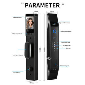 Cerradura Inteligente Automática 3D con Reconocimiento Facial, Pantalla con Cámara, WiFi, Desbloqueo Remoto por Aplicación, Huella Dactilar Biométrica, Cerrojo Electrónico para Villa - Product Image 6