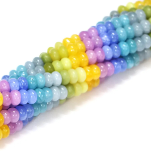 Perles Rondelles en Quartz Arc-en-ciel Multicolores Grade AAA (7-8mm) 15 Pouces/brin pour la Fabrication de Bijoux - Product Image 4