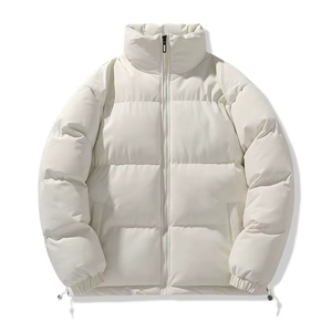 Nueva moda gran oferta de talla grande de los hombres de invierno burbuja Puffer chaquetas acolchadas al aire libre cuello alto logotipo frontal impermeable a prueba de viento - Product Image 1