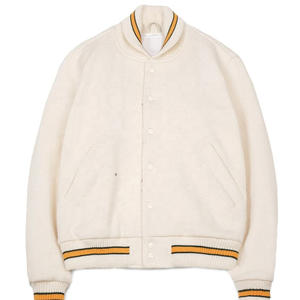 2025 personnalisé coton hommes collège université veste à la mode surdimensionné col montant respirant brodé décoration - Product Image 1