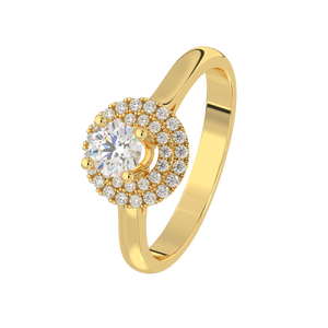 Vintage Calista Jewelry's Custom 925 Silver & Gold Plated Round Brilliant Cut Cubic Zirconia Stone <b>Ring</b> Party Gift for Women - Product Image 3