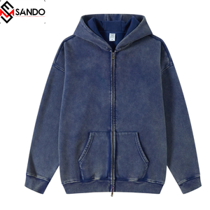 Sudadera de gran tamaño para hombre, Jersey recortado con capucha, manga larga, entrenamiento, cuello redondo, Sudadera con capucha, logotipo personalizado, técnicas lavadas transpirables - Product Image 5