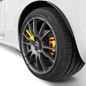 Adesivi per Copriruota 3D di Alta Qualità con Logo Fiat Nero, 4 Pezzi, Diametro 58mm, in Fibra di Carbonio e Materiale ABS per Interni Auto - Product Image 4