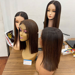 2025 vente d'été perruques cheveux humains brun pointe os droite vietnamien Extensions de cheveux en gros perruques de cheveux humains - Product Image 1