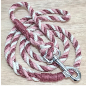 Soft Strong Eco-Friendly Rope Dog Lead <b>Leash</b> in Pinks & Creams - Product Image 3
