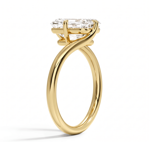 Bague de fiançailles solitaire serpentine pour femme avec diamants de laboratoire - Product Image 4