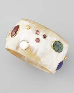 Puños de cuerno de búfalo natural personalizados, brazaletes y pulseras de estilo clásico con ajuste de bisel, estilos surtidos para regalos - Product Image 3