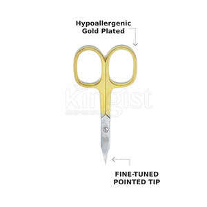 Ciseaux à cuticules de précision robustes avec action fluide pour l'entretien des ongles, ciseaux à cuticules avec conception en acier - Product Image 2