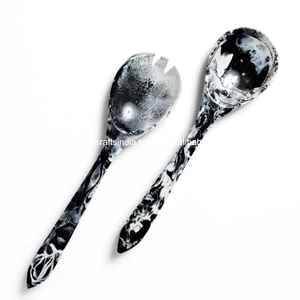 Herramientas de resina para ensaladas hechas a mano: cuchara Tenedor de alta calidad para mesa de cocina casera para proveedores indios - Product Image 3