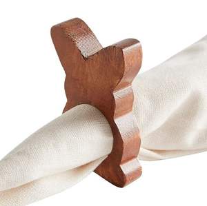 Anneau de serviette en bois poli à la main, fabrication OEM, pour accessoires de table de haute qualité, avec une texture lisse et un look élégant - Product Image 3