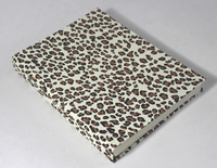 Carnet artisanal indien à couverture rigide, imprimé peau de léopard, couleur crème, papier en coton fait main, planificateur quotidien, hebdomadaire, mensuel, personnalisé