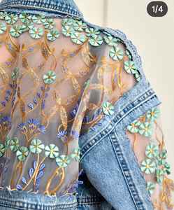 Chaqueta Vaquera de Mezclilla para Mujer, Estilo Informal, Lisa, de Manga Larga, Transpirable y Ecológica, a la Moda para Invierno - Product Image 2