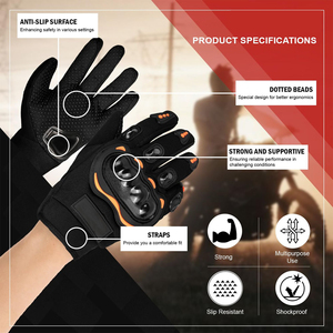 Fabricant de gants de course pour moto OEM |   Gants d'équitation en cuir avec logo personnalisé |   Fournisseur en gros de gants de moto de protection - Product Image 4