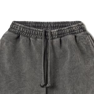 Pantalons de survêtement à jambe droite en éponge pour hommes pantalons de survêtement pour hommes pantalons de survêtement lavés avec logo personnalisé - Product Image 3