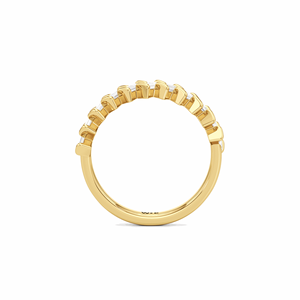 Baguette Cut Diamond Half Eternity Style Banda de compromiso para mujer - Product Image 5