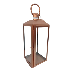 Lanterne en fer décorative pour la maison F33 placage de cuivre ensemble de 3 bougeoirs et votifs de taille standard pour la décoration de Noël - Product Image 3
