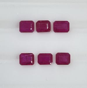 100% Natural Fine Quality Heated Mozambique <b>Ruby</b> 5x4mm Octagon Cut Reddish Pink Color Loose Gemstone for Making <b>Bracelet</b> - Product Image 1