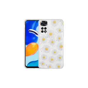 Coque en silicone marbrée à motif marguerite scintillante de luxe pour Xiaomi Redmi Note 11S Global, protection de l'appareil photo, coque arrière brillante Popy - Product Image 1