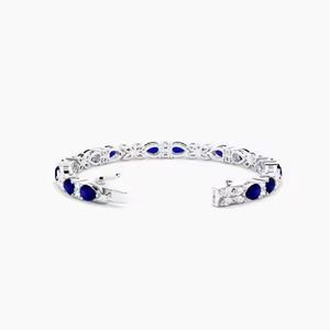 IGI Certifié Top Qualité Moissanite Tennis 14K Bracelet Tennis Bracelets Poire Et Diamant Coupe Ronde - Product Image 5