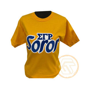 Camiseta Casual de la Hermandad Femenina Sigma Gamma Rho al por Mayor, 100% Algodón Jersey, Transpirable, de Secado Rápido, Antiarrugas, con Logotipo - Product Image 4