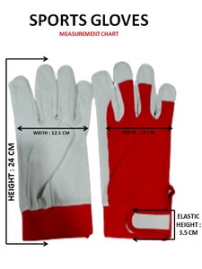 Gants de sport en cuir de vache rouge combinaison rouge blanc avec tissu gants de main utilisés gants de travail produit multi-usages - Product Image 5