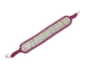 Wholesale Base Luxury Cubic Zirconia Handmade Thread Brass With Rhodium Plated Gift For Her Fashion <b>Bracelet</b> Jewelry - Product Image 2