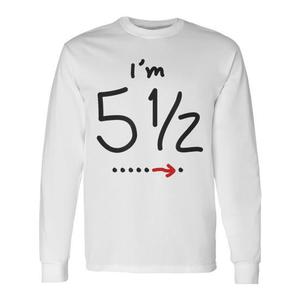 T-shirt à manches longues pour anniversaire de 5 ans et demi, tee-shirt promotionnel pour occasions spéciales - Product Image 1