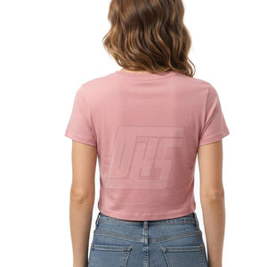 เสื้อยืดครอปผู้หญิงแฟชั่นลำลองแขนสั้นทรงเข้ารูปสไตล์สตรีทแวร์สำหรับฤดูร้อน ขายส่งเสื้อผ้า - Product Image 2