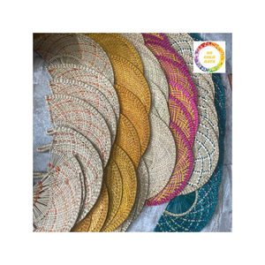 Ventilador de refrigeración de algas marinas naturales al por mayor 2025 y ventilador de mano decorativo-Diseño sostenible para eventos y mercados de verano - Product Image 3