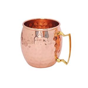 Martelé brillant fini cuivre moscou Mule tasse avec poignée en laiton pour boisson froide bière vin boire utilisation maison Bar hôtel décor - Product Image 5
