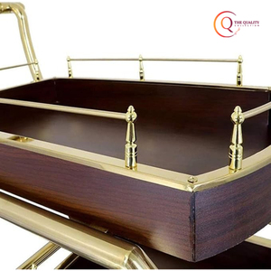 Chariot à 2 niveaux le plus beau pour la salle à manger et le salon Conception personnalisée pour les serveurs d'hôtel Approvisionnement en vrac disponible - Product Image 5