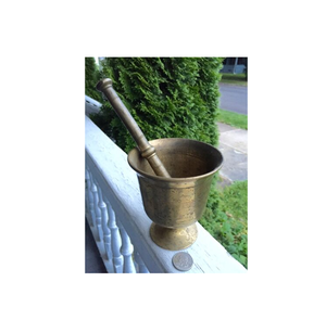 Mortero de latón de calidad estándar, herramienta de cocina de especias, trituradora médica, tazón, pieza sin pulir hecha a mano - Product Image 4