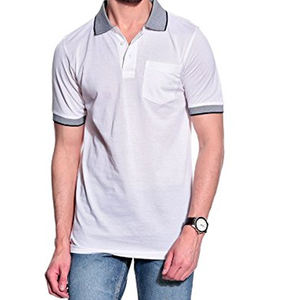 Polo décontracté pour homme 100% coton séchage rapide confortable respirant solide tissu tricoté brodé grande taille meilleure vente - Product Image 6