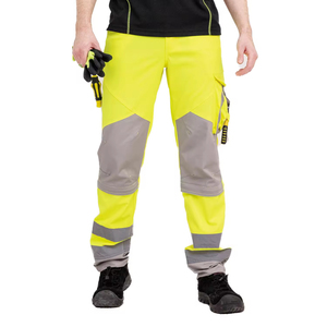 Men's High Visibility CE Certified Breathable <b>Work</b> Pants Needle Detection Polyester Reflective Stripes Cargo Pockets Safety - Product Image 5