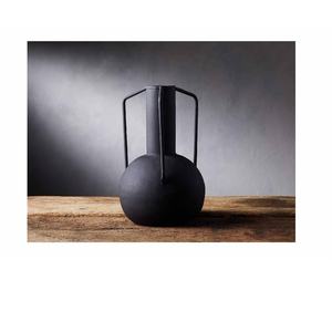 Jarrón de Metal decorativo negro moderno de alta calidad, Metal moderno de jarrón de mesa, jarrones de Metal para el hogar, oficina, decoración para sala de estar - Product Image 4