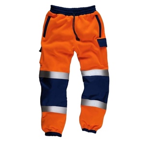 Pantalon de jogging bicolore haute visibilité haute visibilité pour homme, bas avec bande réfléchissante, pantalon de travail - Product Image 1