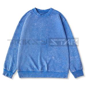 Sweat-shirt imprimé en coton 100% épais et lavé, homme femme, col rond ample, surdimensionné, automne, coréen, Y2k, décontracté, vintage, manches longues - Product Image 3