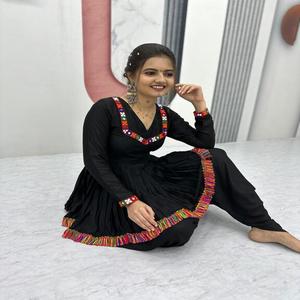 Riyon Navratri Special Kediyu Dhoti Set Intricate Gamathi Work Real Mirror Embellishments Ready-to-Wear Traditional Festivals - Product Image 3