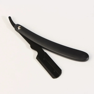 Rasoir droit en acier inoxydable avec manche en acier inoxydable, lame unique pour barbier, corps, maillot de bain et rasage du visage - Product Image 4