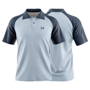 Camisa informal para hombre logotipo frontal personalizado serigrafía tela sarga poliéster algodón manga corta anticontracción - Product Image 4